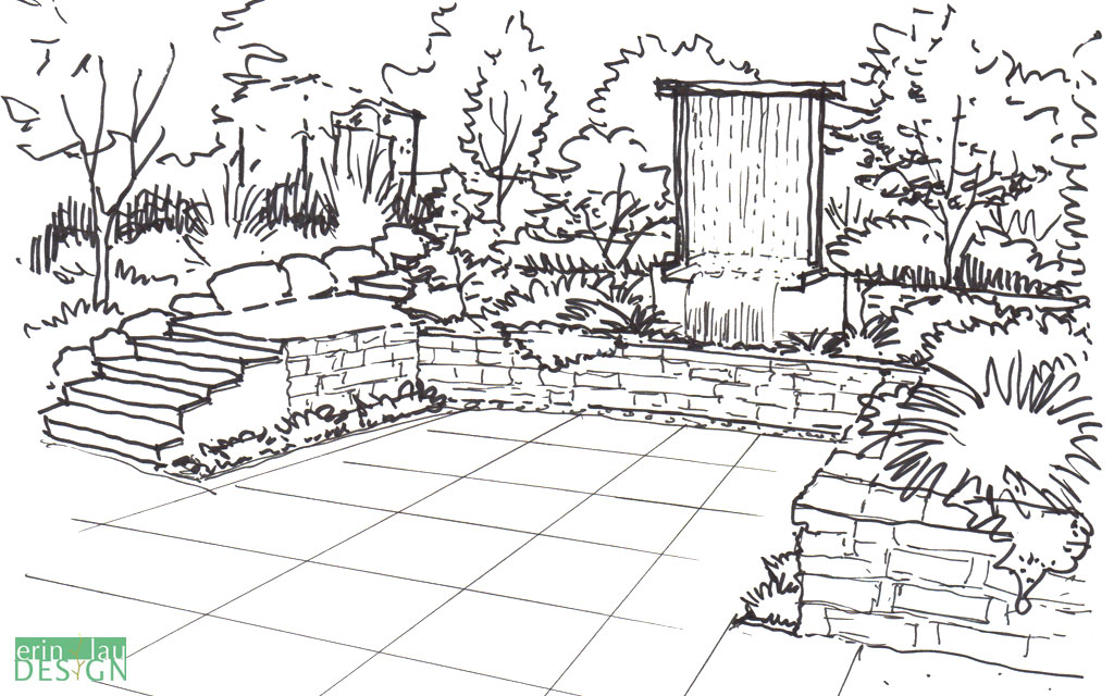 Garden Creation: How to draw a Perspective Sketch ...